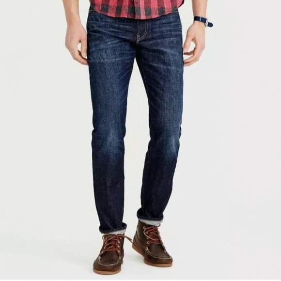 J. Crew Other - J. Crew Jeans Mens 31x32 Blue Denim 770 Slim Straight Dark Wash Japanese C9045